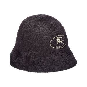 Burberry Knight Stamp Wool-Blend Bucket Hat, Black